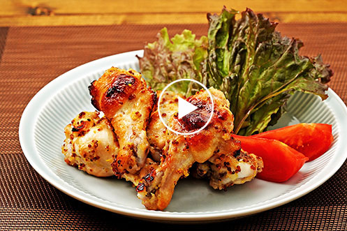 鶏手羽元のハニーマスタード焼き