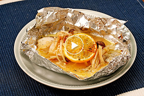 タラときのこのホイル焼き
