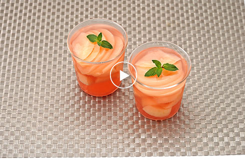 桃のコンポートゼリー