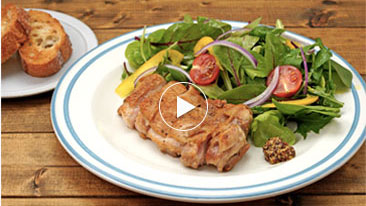 サラダたっぷりのチキンソテープレート