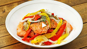 鮭と野菜のマリネ