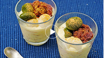 白玉団子の和風パフェ