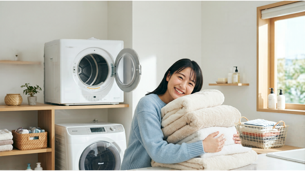 衣替えの味方！乾太くん（ガス衣類乾燥機）<br>で花粉と生乾き臭を撃退する方法
