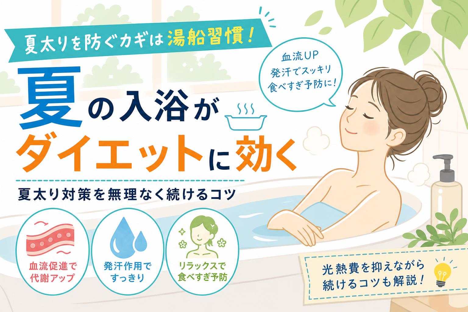 夏の入浴がダイエットに繋がる3つの理由