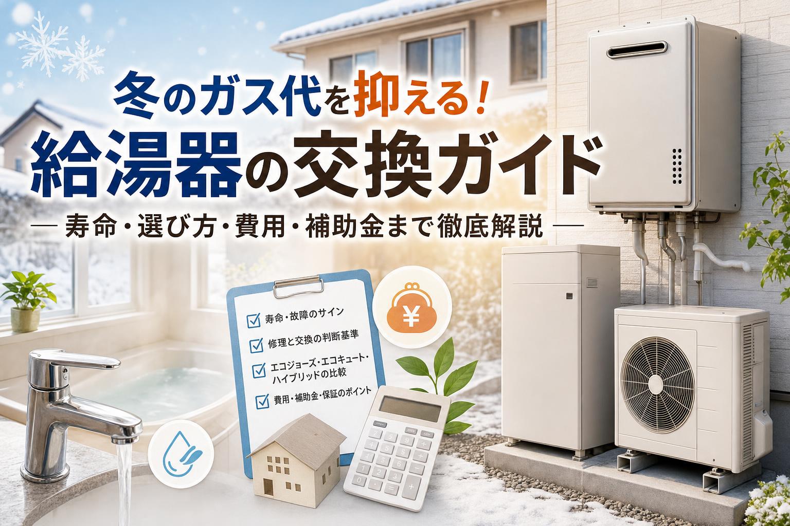 夏場が狙い目 冬のガス代をぐっと抑える！今から始める給湯器見直し術